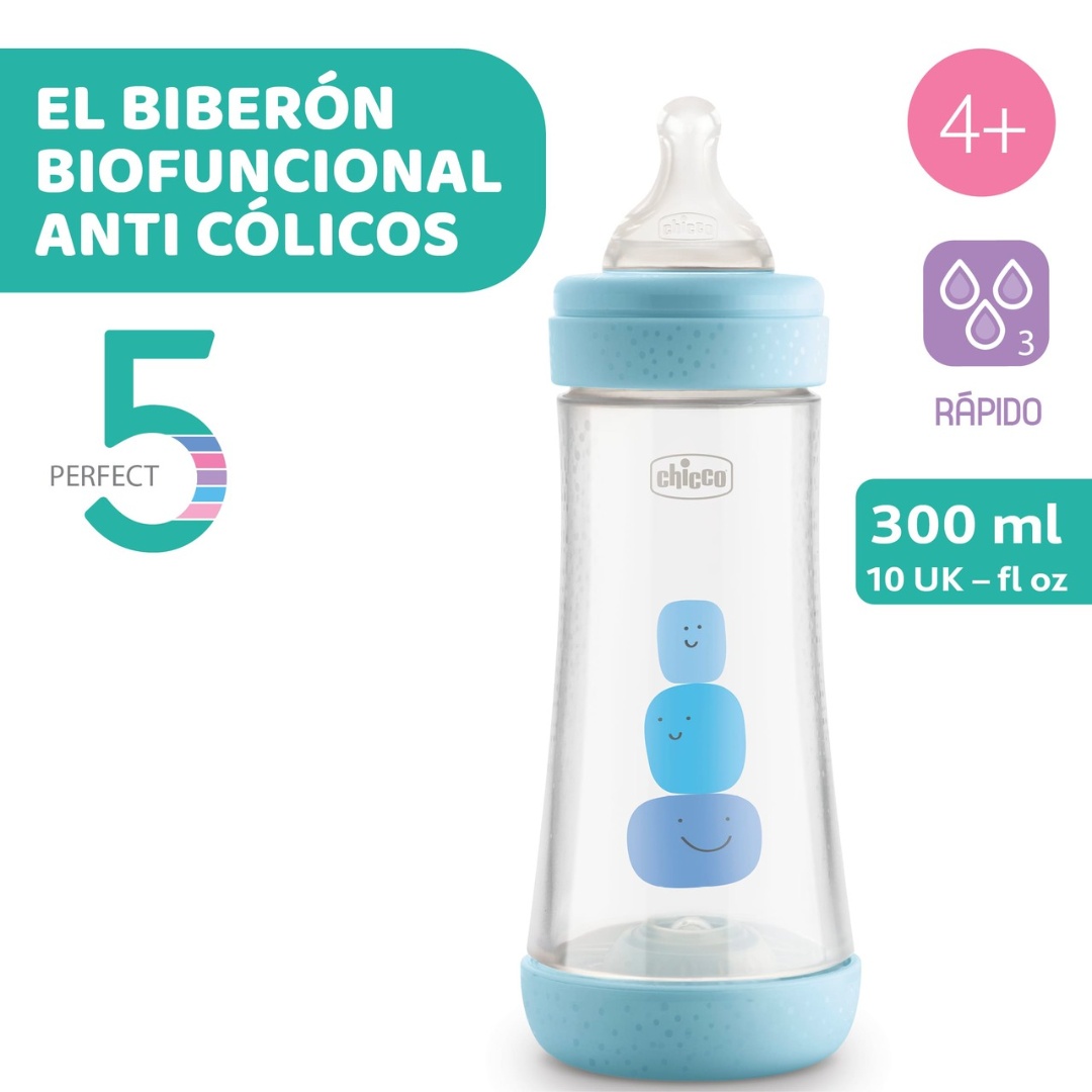 Punto Bebe - 🍼CHICCO PERFECT 5 240ml Biberón Silicona 2m+ 👶🏻EDAD  RECOMENDADA 2M+ 💕El innovador biberón BIOFUNCIONAL que según el ritmo de  succión del bebé se adapta a él. Flujo medio. 🍼EL