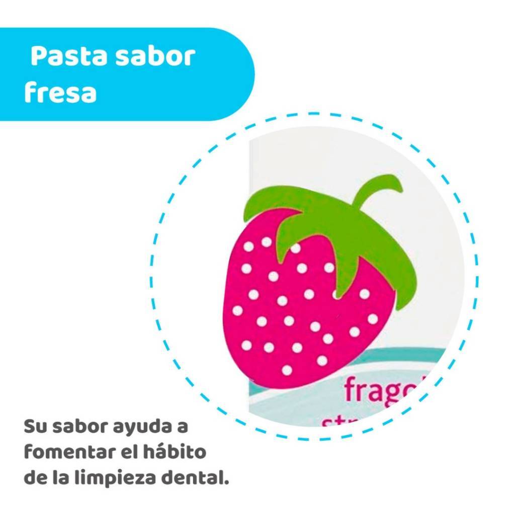 2 unidades Chicco Pasta de dientes 12 m+ con flúor y cálcio biológico sabor fresa BIO 